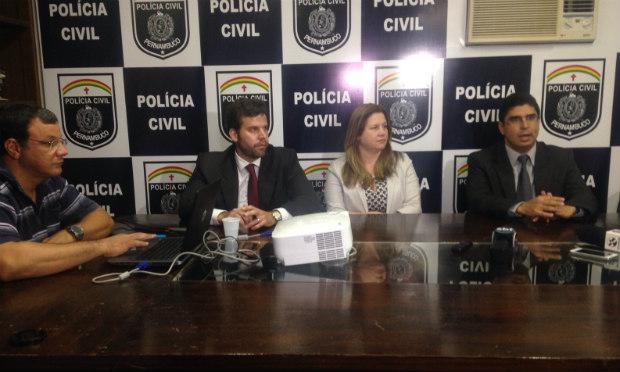 Coletiva apresentou a conclusão do primeiro inquérito da operação / Foto: Thomás Alves/TV Jornal.