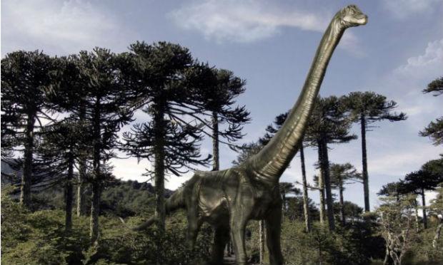 Os dinossauros vegetarianos de pescoço comprido saurópodes foram se extinguindo mais rapidamente / Foto: AFP