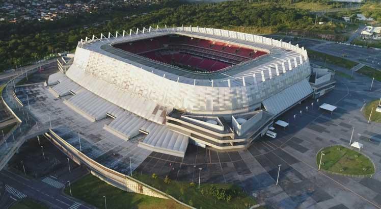 O presidente da FPF destacou a qualificação da Arena de Pernambuco para receber o mundial. Foto: Arnaldo Carvalho/JC Imagem