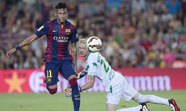 Neymar não exibiu qualquer dificuldade de movimentação / Foto: AFP