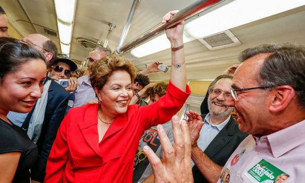 Dilma deu declaração durante visita à estação Fenac do Trensurb, no Rio Grande do Sul. / Foto: Ichiro Guerra/ Divulgação PT