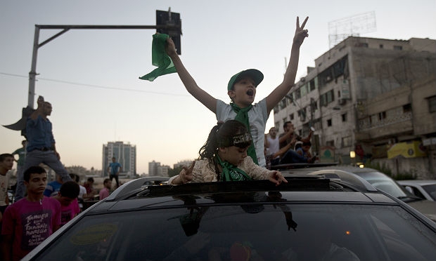 A população comemorou a pausa nos conflitos na Faixa de Gaza / Foto: AFP