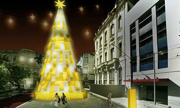 Árvore deste ano ficará na Avenida Rio Branco / Foto: Reprodução/PCR