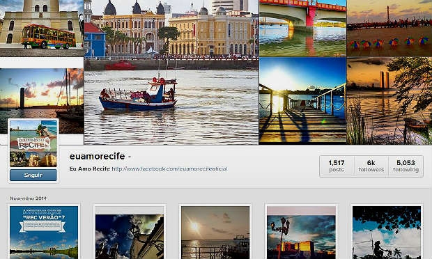 50 fotos mais curtidas serão postadas no perfil @euamorecife / Foto: Instagram/Reprodução
