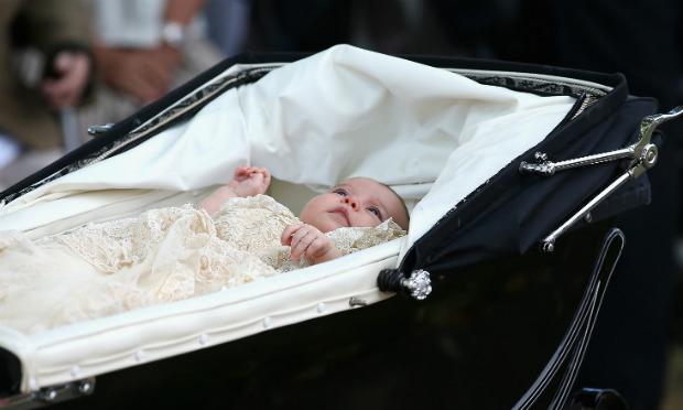 Princesa Charlotte foi batizada na presença de 21 convidados  / Foto: AFP