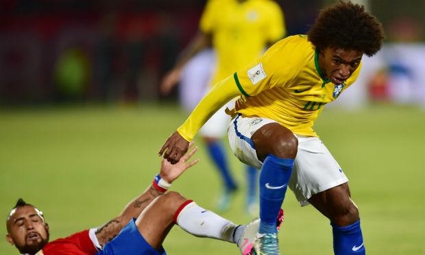 William tentou muito mas não conseguiu ajudar o Brasil a trazer um resultado melhor. / Foto: AFP