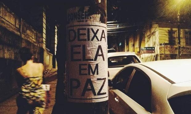 Intervenção urbana no Recife através de lambe-lambes chama atenção contra a violência / Foto: reprodução