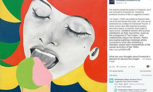 Facebook confunde sorvete com pênis e remove foto