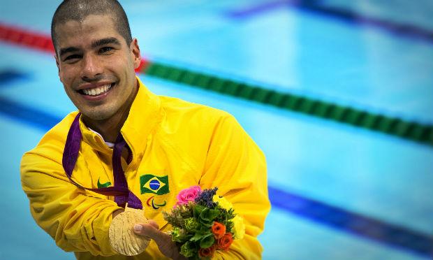 A vitória de Daniel foi muito comemorada no Estádio Aquático, no Parque Olímpico / Foto: Comitê Paralímpico Brasileiro