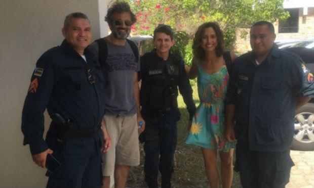 Domingos e Camila fotografaram com seguranças antes do acidente em Canindé, estado de Sergipe / Foto: Reprodução/ Twitter