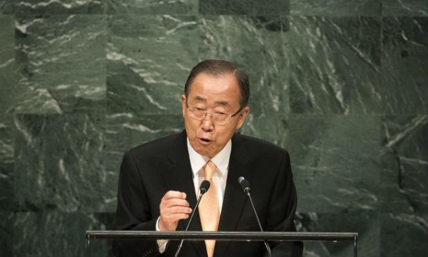 Ban Ki-moon, afirmou  que o fim da pobreza extrema no mundo depende da decisão dos governos de "dar maior espaço para a ciência" na tomada de decisões internacionais. / Foto: Drew Angerer / Getty Images / AFP