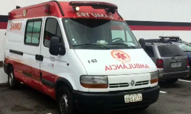 Paciente furtou a ambulância do Samu, no Hospital Municipal Ouro Verde, depois de agredir um segurança / Foto: Reprodução/ EPTV