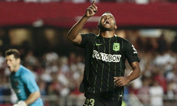 Miguel Borja é um dos jogadores que enfrentaria a Chape na final da Sul-Americana. / Foto: AFP.