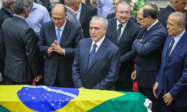 Além de Temer, também marcaram presença Sartori, Alckmin, além de Alexandre de Moraes, Serra e Padilha / Foto: AFP
