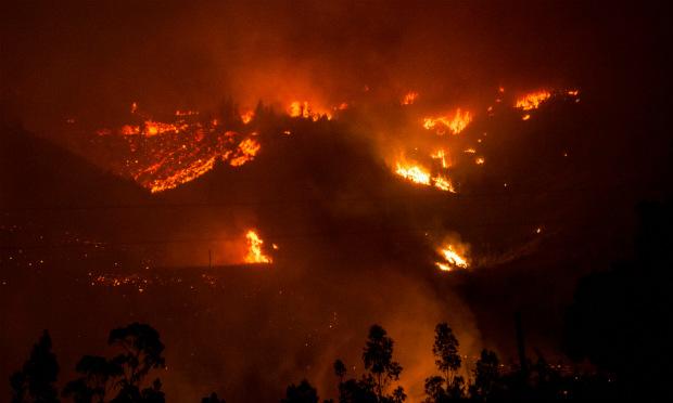 Incêndios no Chile começaram no dia 24 e já superam os 238.000 hectares / Foto: AFP