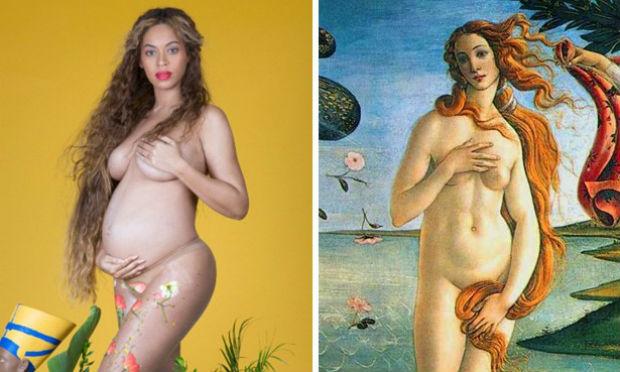 Beyoncé posou como uma Vênus negra em seu ensaio de gravidez  / Foto: reprodução