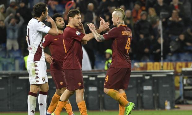 Com o resultado, a Roma foi a 55 pontos em 25 rodadas do Campeonato Italiano. / Foto: AFP.