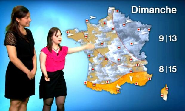 Mélanie cumpriu o papel de apresentar a previsão do tempo no canal France 2 / Foto: reprodução/Facebook