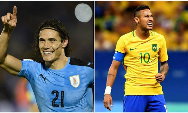 Cavani e Neymar voltam a se enfrentar após a goleada que o PSG do uruguaio foi goleado pelo Barcelona do brasileiro / Foto: AFP
