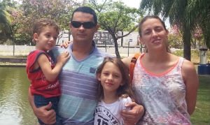 A família de Valter Souza aproveitou o feriado para visitar o local